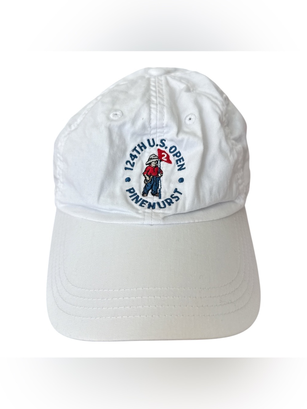 124th US Open Pinehurst Strapback Hat White One Size Classic Fit Ahead